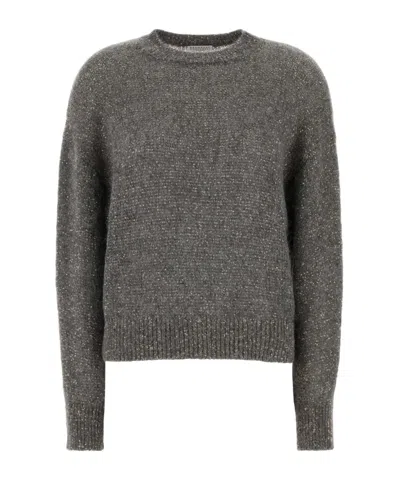 Brunello Cucinelli Long Sleeved Jumper In Gray
