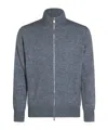 Brunello Cucinelli Long-sleeved Knitted Cardigan In Gray