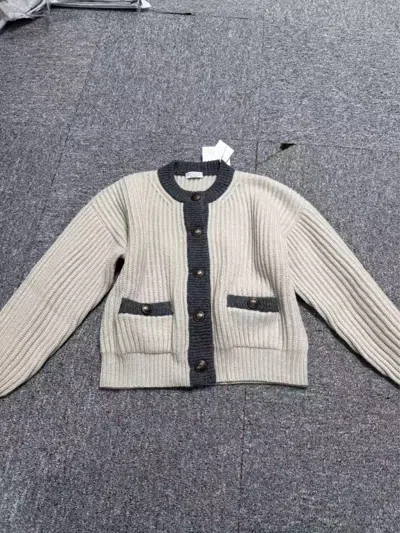Brunello Cucinelli Long-sleeved Knitted Cardigan In Multi