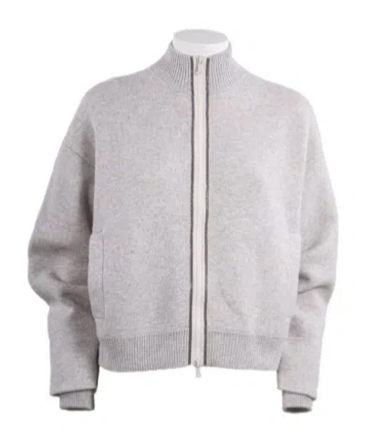 Brunello Cucinelli Long-sleeved Knitted Cardigan In White