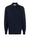 Brunello Cucinelli Cashmere Polo Sweater In Blue