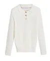 Brunello Cucinelli Long-sleeved Knitted Polo Shirt In White
