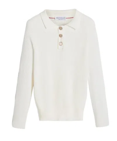 BRUNELLO CUCINELLI KNITTED POLO SHIRT