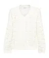 Brunello Cucinelli Women Silk And Linen Foliage Sweater In White