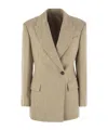 Brunello Cucinelli Double-breasted Wool And Alpaca In Nude