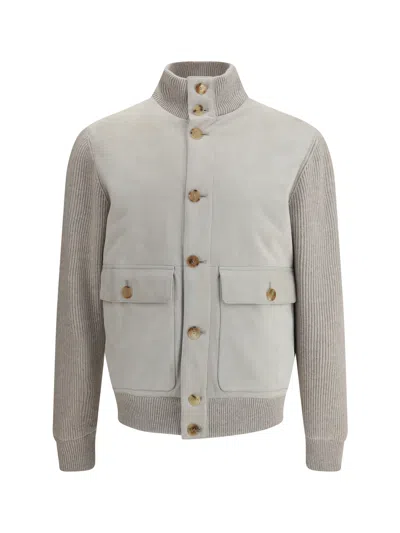 BRUNELLO CUCINELLI BRUNELLO CUCINELLI HIGH-NECK BUTTONED JACKET