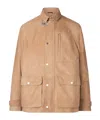 Brunello Cucinelli Long-sleeved Leather Jacket In Brown