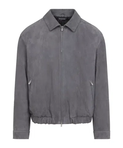 BRUNELLO CUCINELLI SUEDE ZIP JACKET