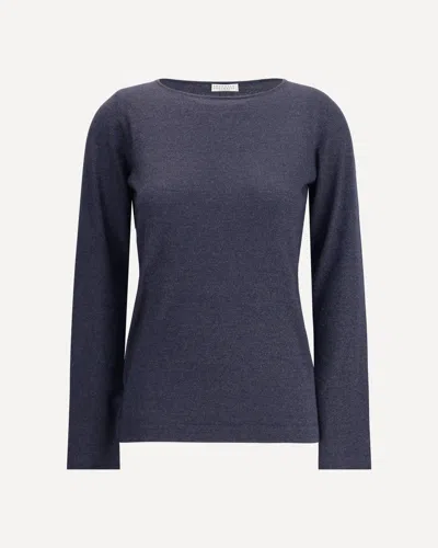BRUNELLO CUCINELLI LONG-SLEEVED LUREX TOP