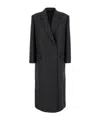 Brunello Cucinelli Grey Oversized Double-breasted Coat In Black