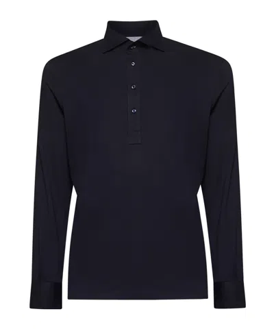 BRUNELLO CUCINELLI BRUNELLO CUCINELLI LONG SLEEVED BUTTONED POLO SHIRT