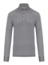 Brunello Cucinelli Cotton Polo Shirt In Grey