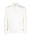 Brunello Cucinelli Long-sleeve Cashmere Polo Shirt In White