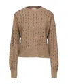 Brunello Cucinelli Long-sleeved Round Neck Sweater In Brown