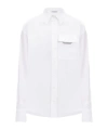 Brunello Cucinelli Button-front Poplin Shirt With Monili Pocket In White