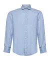 Brunello Cucinelli Long-sleeved Shirt In Blue