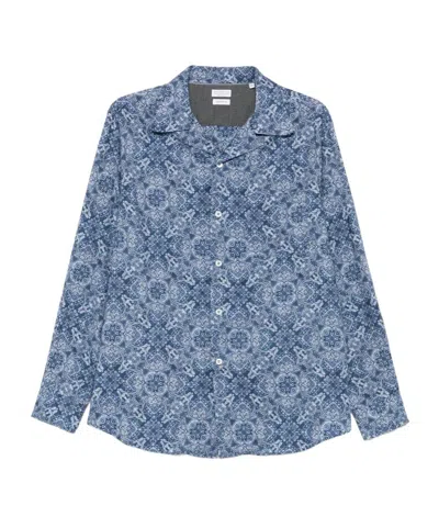 BRUNELLO CUCINELLI BRUNELLO CUCINELLI PATTERNED CURVED HEM SHIRT