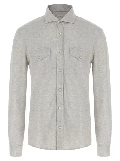 BRUNELLO CUCINELLI DOUBLE-POCKET COTTON SHIRT