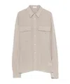 Brunello Cucinelli Pocket Button Shirt In Gray
