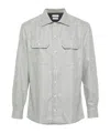 Brunello Cucinelli Wool Flannel Overshirt In Gray