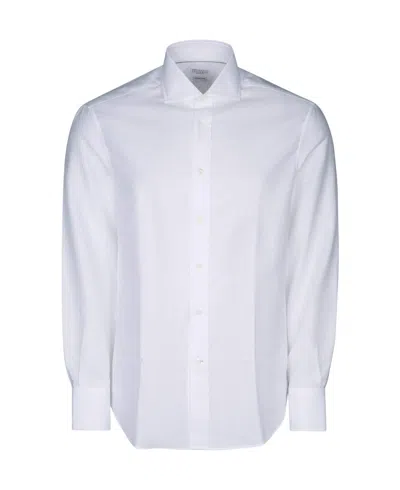 Brunello Cucinelli Long-sleeved Shirt In White