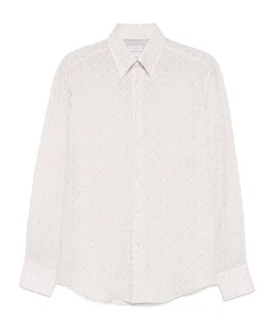Brunello Cucinelli Long-sleeved Shirt In White