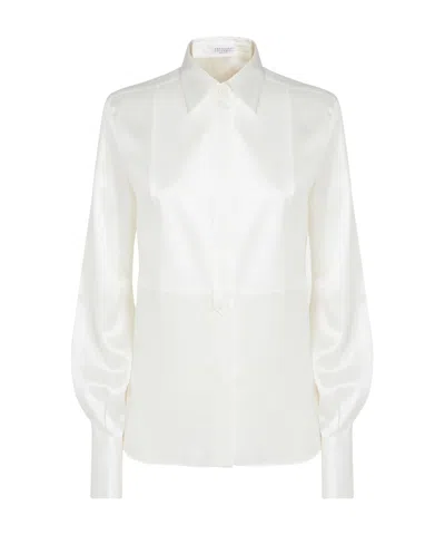 Brunello Cucinelli Long-sleeved Shirt In White