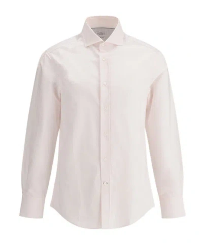 Brunello Cucinelli Long-sleeved Shirt In White