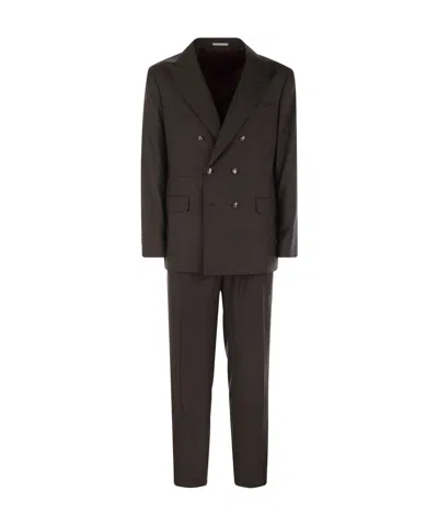 BRUNELLO CUCINELLI BRUNELLO CUCINELLI DOUBLE-BREASTED TAILORED SUIT