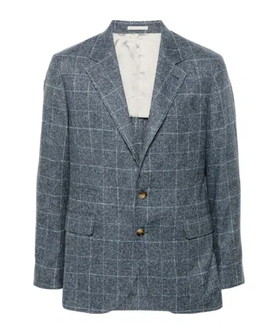 BRUNELLO CUCINELLI CHECK-PATTERN BLAZER