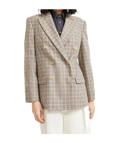 Brunello Cucinelli Long-sleeved Suit Jacket In Neutral