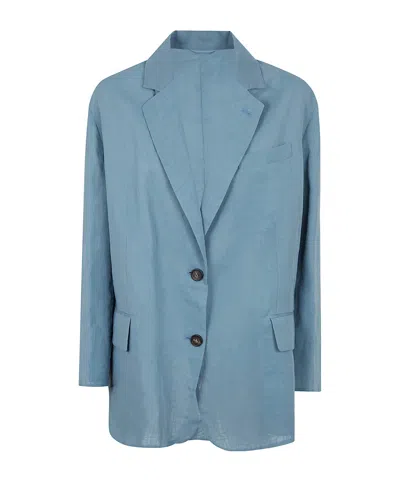 Brunello Cucinelli Long-sleeved Suit Jacket In Blue