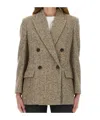 Brunello Cucinelli Long-sleeved Suit Jacket In Brown