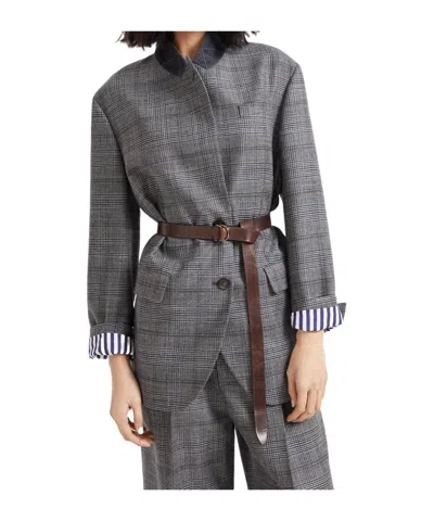 BRUNELLO CUCINELLI LONG-SLEEVED SUIT JACKET