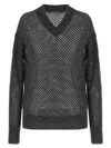 Brunello Cucinelli Rustic Dazzling Net Sweaters And Cardigans Gray