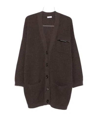 BRUNELLO CUCINELLI RIBBED BUTTONED CARDIGAN