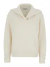 Brunello Cucinelli Long-sleeved Sweater In Neutral