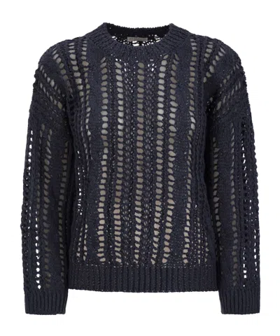Brunello Cucinelli Long-sleeved Sweater In Black