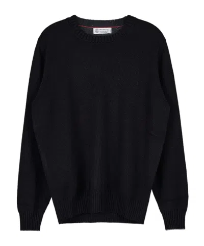 Brunello Cucinelli Long-sleeved Sweater In Black