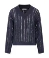 Brunello Cucinelli Open-knit Sweater In Black