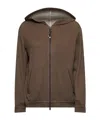 Shop Brunello Cucinelli Zipped Hoodie In Brown
