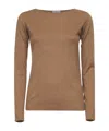 Brunello Cucinelli Long-sleeved Sweater In Brown