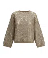 Brunello Cucinelli Sequined Sweater In Multi