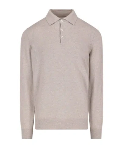 Brunello Cucinelli Long-sleeved Sweater In Brown