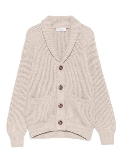 Brunello Cucinelli Long-sleeved Sweater In Neutral