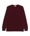Brunello Cucinelli Ribbed Crew-neck Sweater In Burgundy