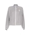 Brunello Cucinelli High Neck Long Sleeve Cardigan With Pockets In Gray