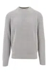 Brunello Cucinelli Long-sleeved Sweater In Gray