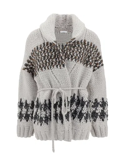 BRUNELLO CUCINELLI BRUNELLO CUCINELLI WAIST BELT CARDIGAN