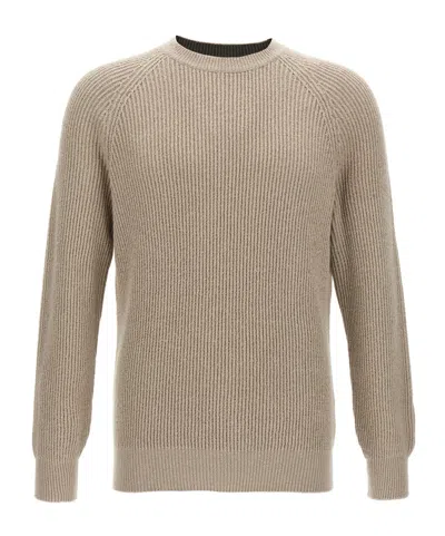 BRUNELLO CUCINELLI BRUNELLO CUCINELLI CREWNECK RIBBED-KNIT JUMPER